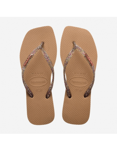 HAVAIANAS ROSE GOLD METALLIC SQUARE