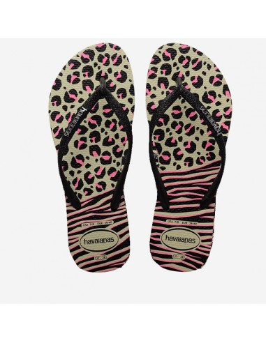 HAVAIANAS DUO SLIM ANIMAL BLACK