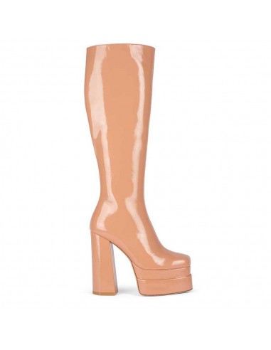 JEFFREY CAMPBELL KICKIN IT DOUBLE STACKED PLATFORM BOOTS PINK