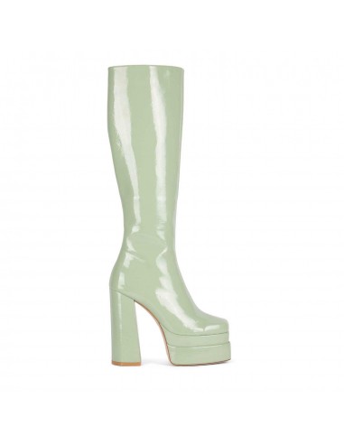 JEFFREY CAMPBELL KICKIN IT DOUBLE STACKED PLATFORM BOOTS MINT